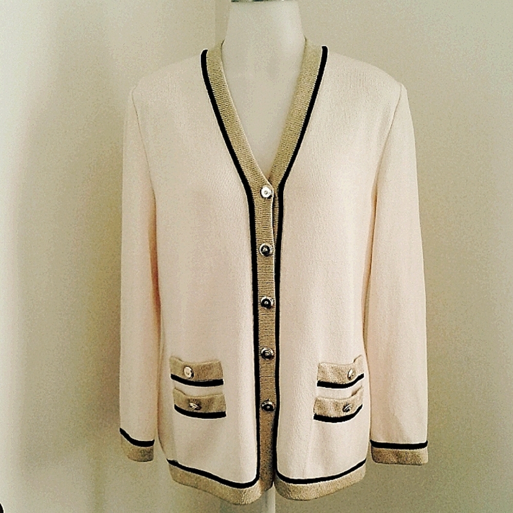 Cream St. John Cardigan Size 4